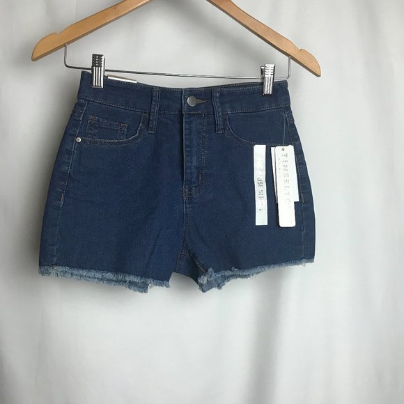Tinseltown Pants - Tinseltown Juniors' Frayed Denim Shorts